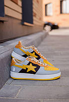 Чоловічі Кросівки Bathing Ape Bape STA Low Gray Yellow / Бейтінг Ейп Бейп СТА Низькі Сірі з Жовтим, фото 5