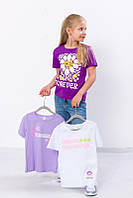 Набір футболок для дівчинки (3шт.) Носи своє 116 Фіолетовий (p-4746-110035)
