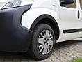 Накладки на арки (4 шт, черные) 1 дверь, ABS пластик для Peugeot Bipper 2008↗ гг.