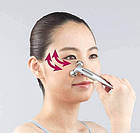 MTG ReFa Carat Ray S роликовий масажер із мікрострумами для зони навколо очей і губ, платинове покриття, фото 6