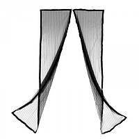 Антимоскітна сітка штора на магнітах Magic Mesh 100 x 210 см Чорна