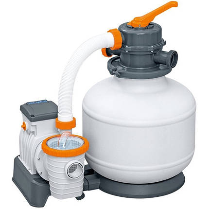 Пісочний фільтр насос Bestway 58497 Фільтраційна установка для басейнів 5678 л/год 9 кг, фото 1