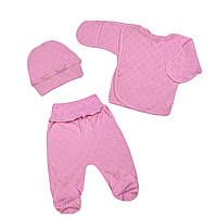 Комплект ясельный для новорожденных (мультирип), розовый - 18 (50-58 см)