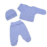 Комплект ясельный для новорожденных (мультирип), голубой - 18 (50-58 см)