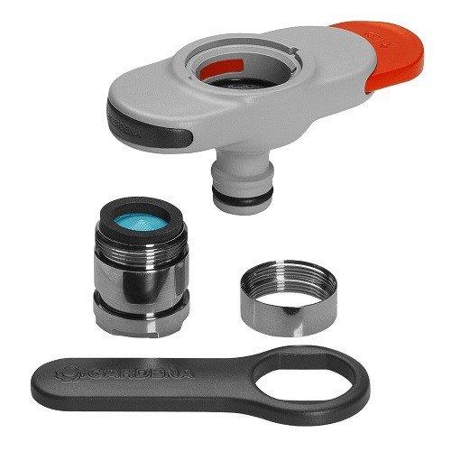 Універсальний штуцер адаптер Gardena для кранів М24х1 (внутрішня різь) і М22х1 (зовнішня різь) (18210), фото 1