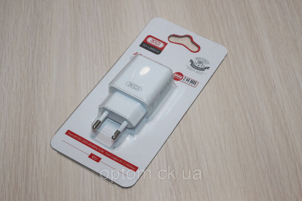 СЗУ XO L99 USB 2.4A White