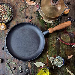 Сковорода для млинців чавунна Maysternya (Ø24 см * 2.5 см) Т301Ук