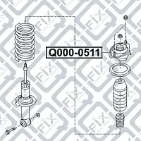 Опора заднего амортизатора (Q-FIX: Q000-0511)