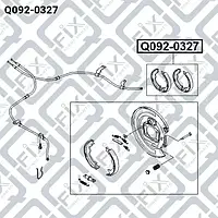 Колодки стояночного тормоза (Q-FIX: Q092-0327)