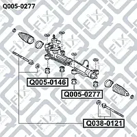 Сайлентблок рулевой рейки (Q-FIX: Q005-0277)