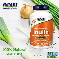 NOW Foods, сертифікований органічний інулін, пребіотик у чистому порошку