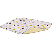 Пеленки для младенцев Еко Пупс Eco Cotton непромокаемая двухсторонняя 65 х 90 см Мишки на белом