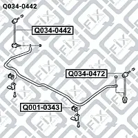 Тяга стабилизатора передняя (Q-FIX: Q034-0442)