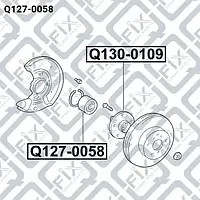 Подшипник ступичный передний (Q-FIX: Q127-0058)