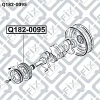 Шкив коленвала (Q-FIX: Q182-0095)