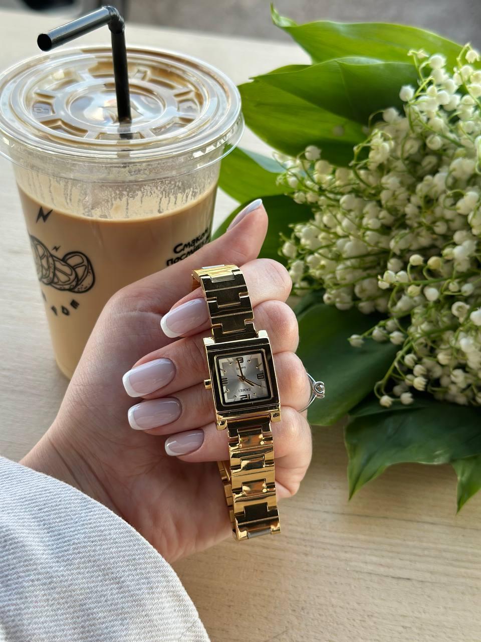 Skmei 1388 Gold Steel ID