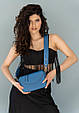 Жіноча шкіряна сумка Molly яскраво-синя, фото 3