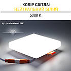 Світильник світлодіодний Biom UNI-2-S12W-5 12 Вт квадратний 5000 К, фото 5