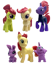 Набір міні фігурок 6в1 Мій маленький поні 3-5 см — My Little Pony