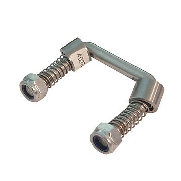 Скоба такелажне кріплення вантажу U-подібна з пружиною та гайками, неіржавка сталь 402741, фото 1