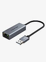 Кабель Cabletime USB A 2.0 - RJ45 100Mbps Ethernet, 0.15m, Space Grey (CB52G)