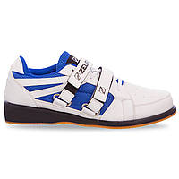 Штангетки обувь для тяжелой атлетики SP-Sport OB-1266 размер 44 белый-синий