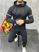 Мужской спортивный костюм Puma темно-серый легкий, летний однотонный демисезонный спортивный костюм пума