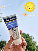 Neutrogena, Солнцезащитное средство для лица Sport Face без масла, SPF 70+, 73 мл