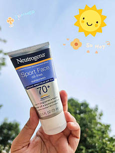 Neutrogena, Сонцезахисний засіб для обличчя Sport Face без олії, SPF 70+, 73 мл