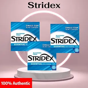 Stridex, Single-Step Acne Control, що не містять спирту, 55 м'яких серветок, 4.21 у кожній