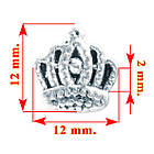 Набір 5 шт Намистини 9 мм Бочонок Ребро, Колір Срібний, Отвір 3,5 мм, Рукоділля, Фурнітура, фото 2