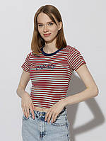 Женская футболка слим цвет бордовый ЦБ-00219011