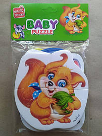 Бебі пазли Vladi Toys Пухнастики 4 шт. (Укр) (VT1106-89)