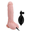 Фалоімітатор, що розширюється з присоскою Lybaile Inflatable Dildo, TPR, тілесний колір, фістинг, фото 6