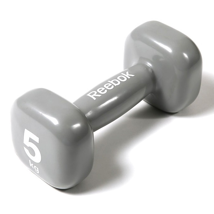 Гантель Reebok RAWT-11155 — 5 кг, сіра