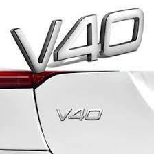 Шильдик емблема напис на багажник VOLVO V40 Вольво V40  колір хром