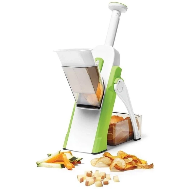 Мультислайсер SAFE SLICE MANDOLINE з контейнером White Green зелений