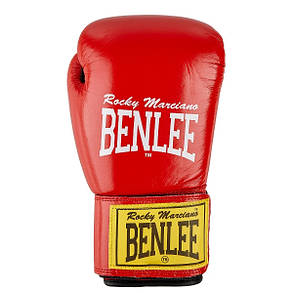 Рукавички боксерські Benlee FIGHTER 10oz / Шкіра/червоно-чорні, фото 3