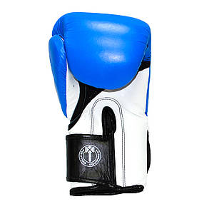 Перчатки боксерських THOR PRO KING 14oz /PU /сіне-бело-черні, фото 4