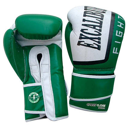 Рукавиці боксерські Excalibur 529-03 Trainer (14 oz) білий/зелений, фото 1