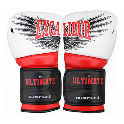 Рукавиці боксерські Excalibur 8031-02 Ultimate (14 oz) білий/червоний/чорний, фото 1