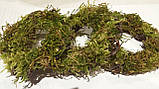 Вінок-заготовка з моху та березових гілок, d=16 см, фото 7