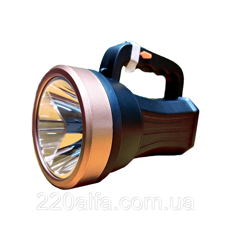 Ліхтарик з акумулятором та ручкою 5Вт, IP54 , чорний, фото 1