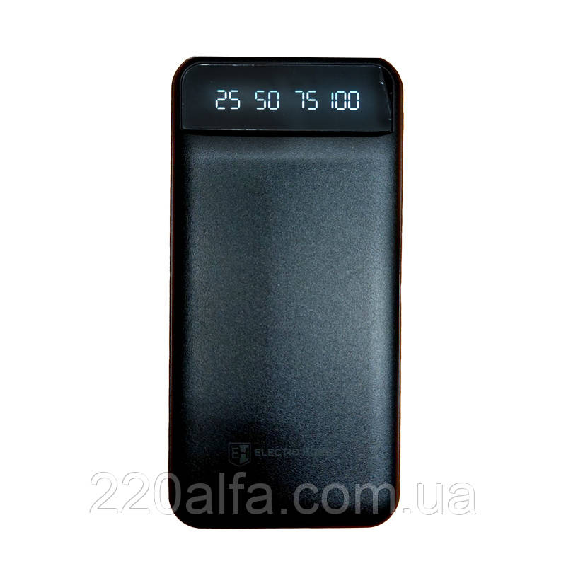 Power Bank 10000 mAh з ліхтариком type-c чорний, фото 1