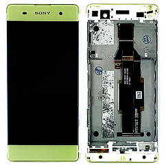 Дисплей Sony Xperia XA F3111 F3112 з тачскріном золотистий оригінал Китай у рамці