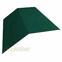 Планка конек треугольный 145х145х2000 с матовым покрытием Ral 6005 мат (зеленый мох)