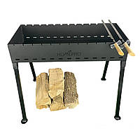 Мангал сталевий 4мм довжина 80см ширина 35см глибина 15см на 13 шампурів.