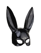 Маска зайчика (маска "playboy") глянсова Чорний (KG-8427), фото 2