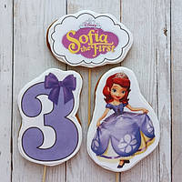 Набір №5 принцеса Софія прекрасна пряники їстівні топпери фігурки персонажі герої для торта