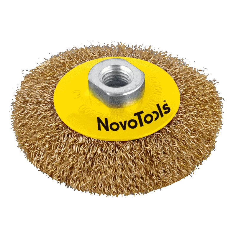 Щітка для металу конусна гофрований дріт NovoTools NTBWB12514BC 125мм